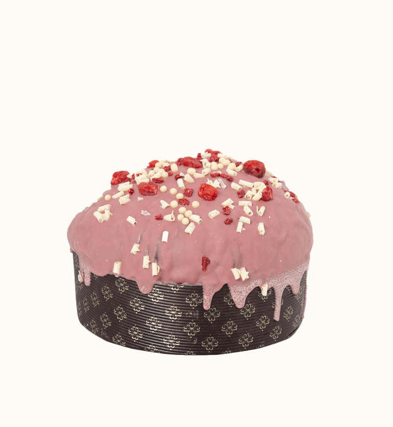 Un classico intramontabile della pasticceria di Favole di Zucchero: cioccolato Ruby, un panettone artigianale, realizzato per Favole da Valentina Di Cicco.