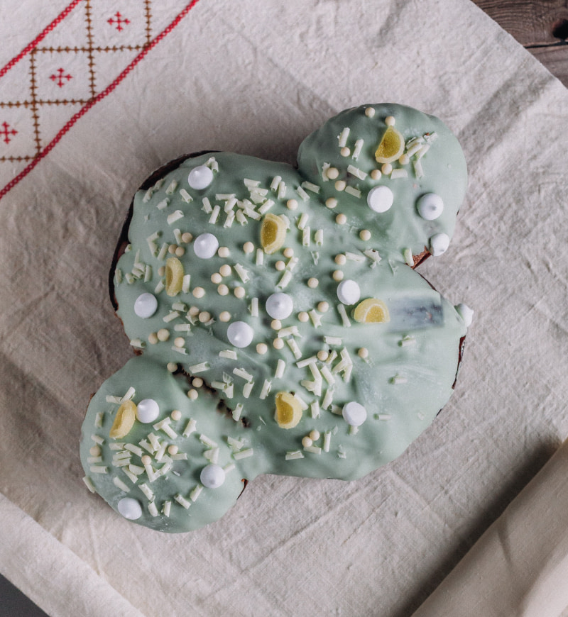 Colomba artigianale al lime e cioccolato bianco